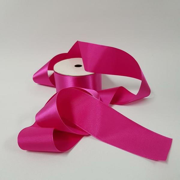 Satin Ribbon | Satin Ribbon Single Sided 50Mm Fuchsia Ribbons Satin Ribbon