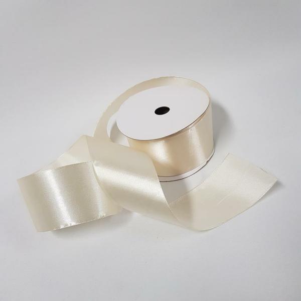 Satin Ribbon | Satin Ribbon Single Sided 50Mm Ivory Ribbons Satin Ribbon