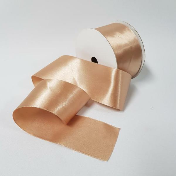 Satin Ribbon | Satin Ribbon Single Sided 50Mm Latte Ribbons Satin Ribbon