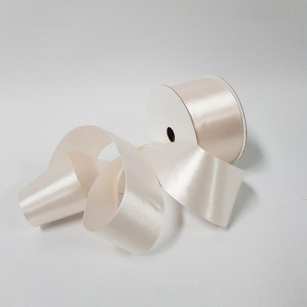 Satin Ribbon | Satin Ribbon Single Sided 50Mm Natural Ribbons Satin Ribbon