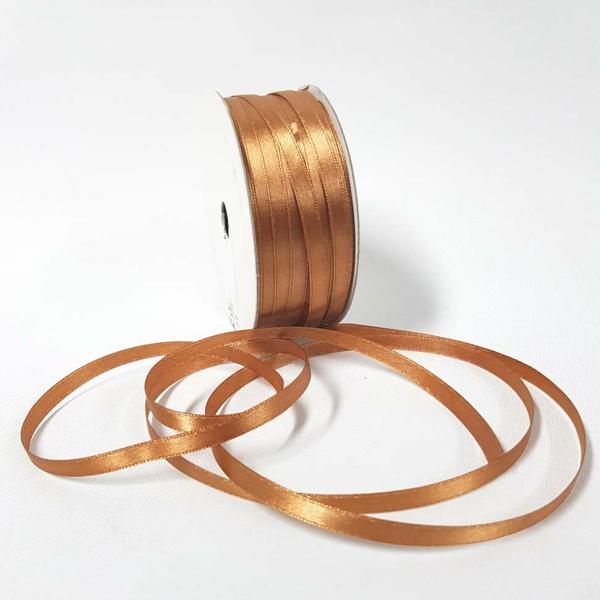 Satin Ribbon | Satin Ribbon Single Sided 6Mm Bronze Ribbons Satin Ribbon