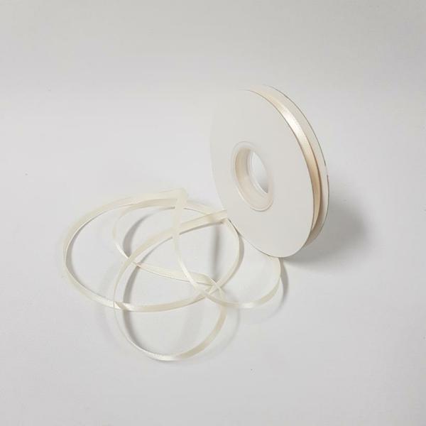 Satin Ribbon | Satin Ribbon Single Sided 6Mm Cream Ribbons Satin Ribbon