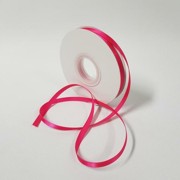 Satin Ribbon | Satin Ribbon Single Sided 6Mm Hot Pink Ribbons Satin Ribbon