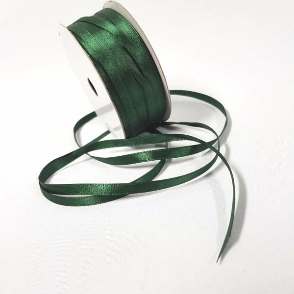 Satin Ribbon | Satin Ribbon Single Sided 6Mm Hunter Green Ribbons Satin Ribbon