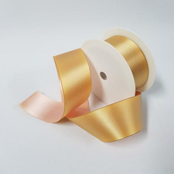 Satin Ribbon | Satin Ribbon Two Toned 40Mm Moss/Beige Ribbons Satin Ribbon