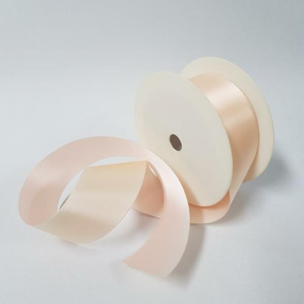 Satin Ribbon | Satin Ribbon Two Toned 40Mm Pink/Beige Ribbons Satin Ribbon