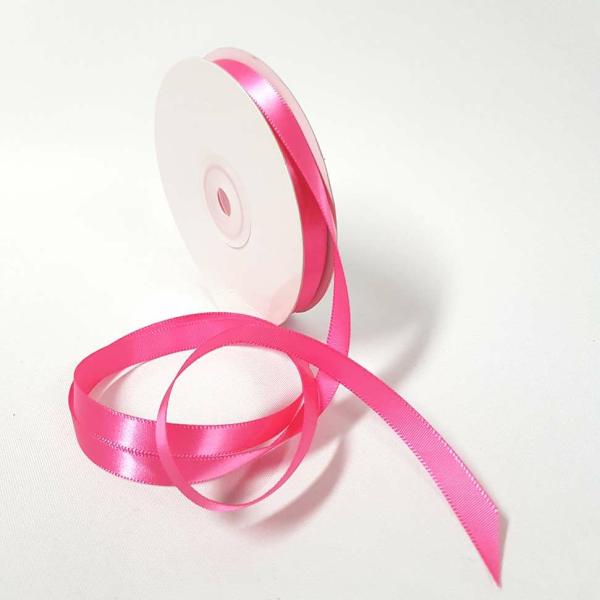 Satin Ribbon | Satin Ribbon Single Sided 10Mm Shocking Pink Ribbons Satin Ribbon