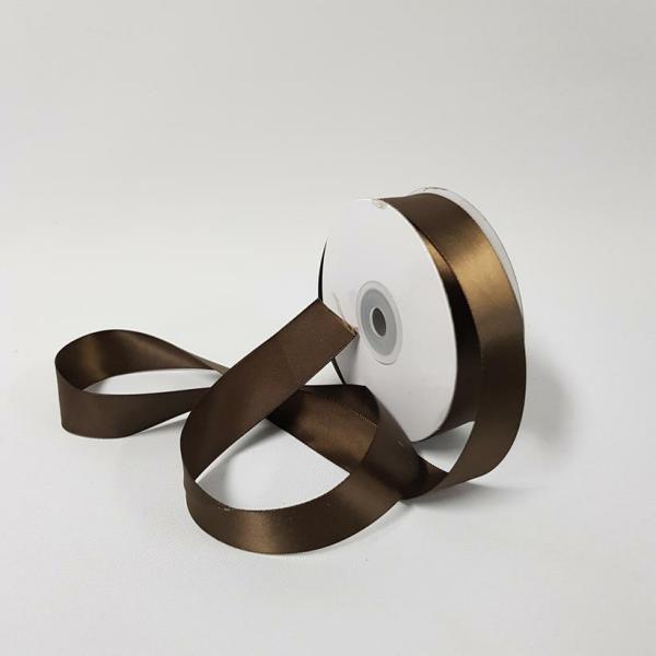 Satin Ribbon | Satin Ribbon Single Sided 25Mm Brown Ribbons Satin Ribbon