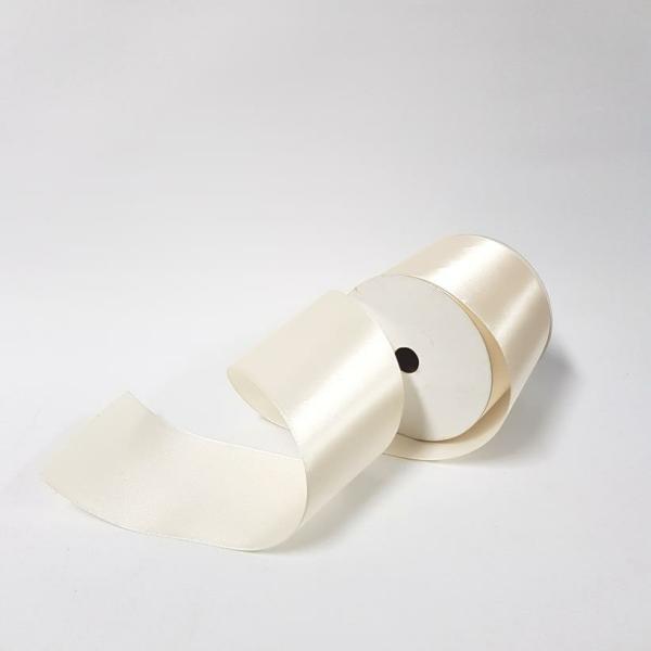 Satin Ribbon | Satin Ribbon Single Sided 75Mm Ivory Ribbons Satin Ribbon